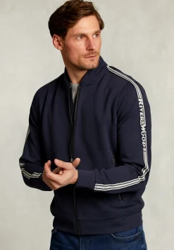 Online River Woods Cardigan met rits navy -