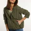 Sale River Woods Cropped jas met kap kaki -