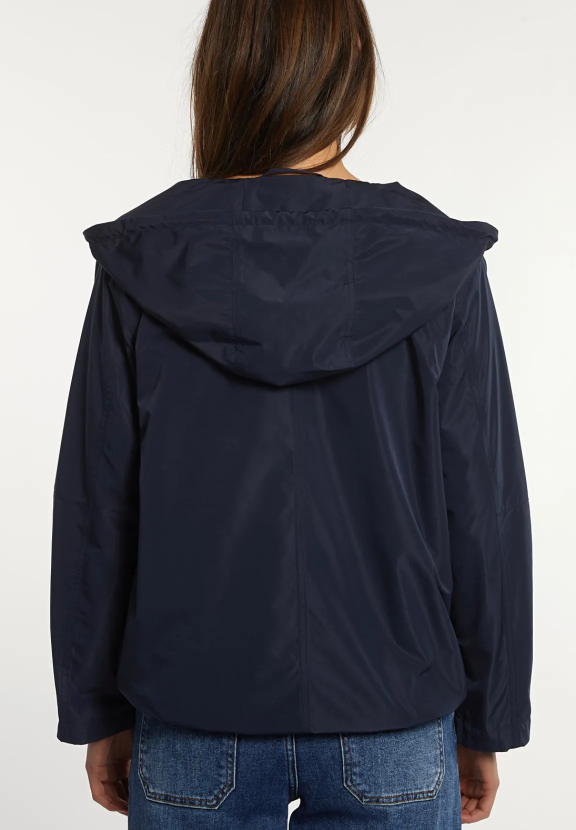 New River Woods Cropped jas met kap navy -