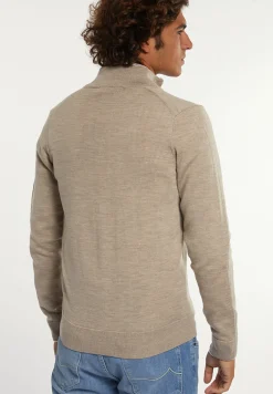 Discount River Woods Custom fit basic merino cardigan old wood mix -