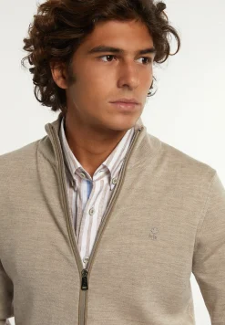Discount River Woods Custom fit basic merino cardigan old wood mix -