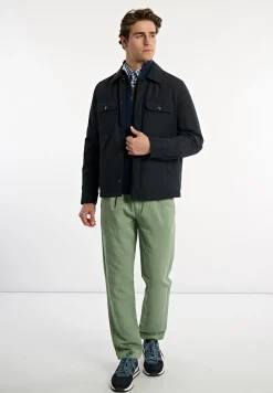 Discount River Woods Custom fit basic merinotrui opstaande kraag twilight mix -