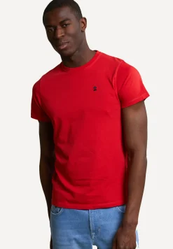 Discount River Woods Custom fit basic pima katoen T-shirt ronde hals harvard red -