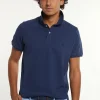 Discount River Woods Custom fit basic pima katoen polo night denim mix -