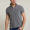 Hot River Woods Custom fit basic pima katoen polo grey mix -
