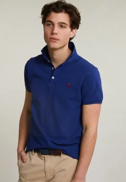 Discount River Woods Custom fit basic pima katoen polo royal blue -