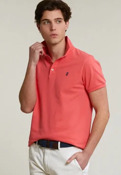 Hot River Woods Custom fit basic pima katoen polo lt sunset -