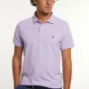 Outlet River Woods Custom fit basic pima katoen polo lavender -