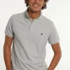 New River Woods Custom fit basic pima katoen polo lt grey mix -
