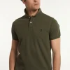 Outlet River Woods Custom fit basic pima katoen polo forest mix -