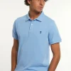 Best River Woods Custom fit basic pima katoen polo porcelaine -