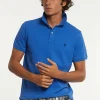 Discount River Woods Custom fit basic pima katoen polo cobalt -