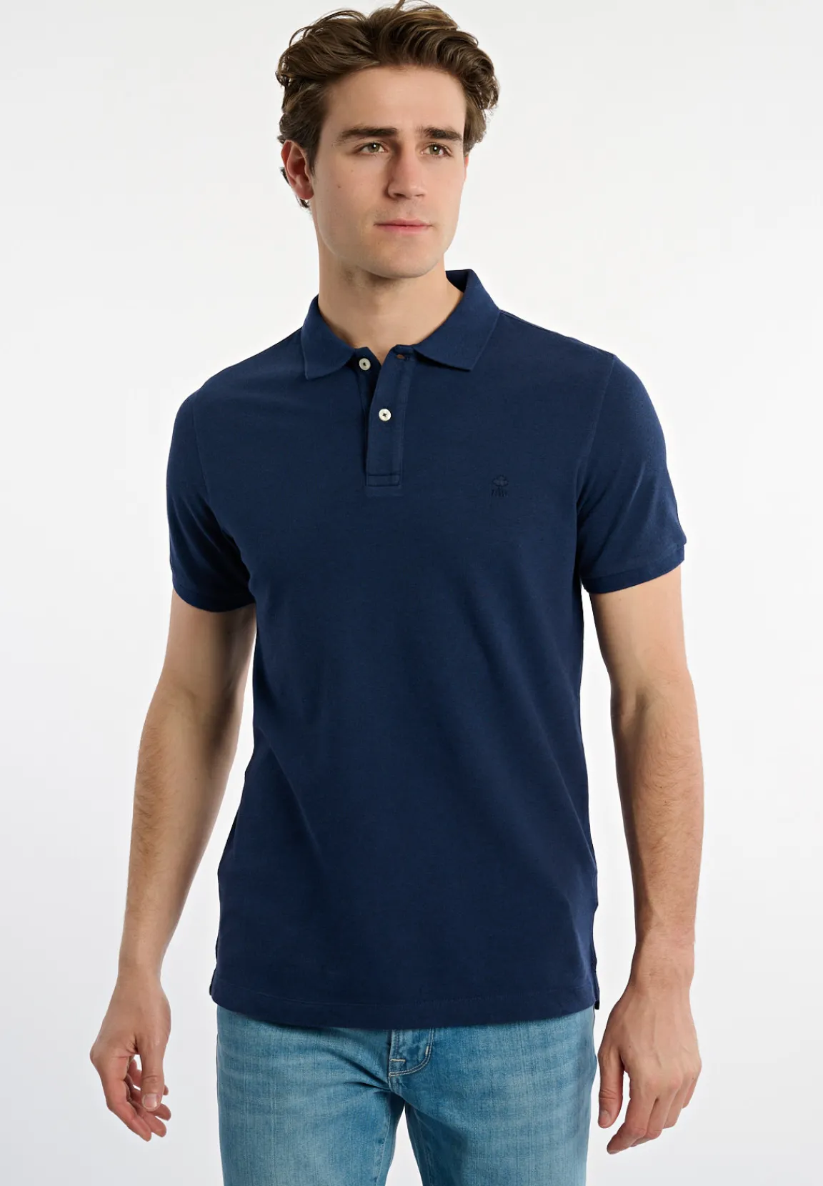 Clearance River Woods Custom fit basic pima katoen polo twilight mix -