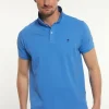 Fashion River Woods Custom fit basic pima katoen polo soft azure -