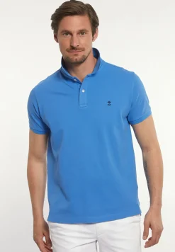 Fashion River Woods Custom fit basic pima katoen polo soft azure -