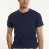 Best River Woods Custom fit basic pima katoen T-shirt twilight mix -