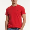 New River Woods Custom fit basic pima katoen T-shirt strawberry -