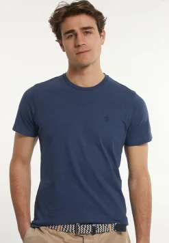 Hot River Woods Custom fit basic pima katoen T-shirt moonlight mix -