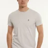 Best River Woods Custom fit basic pima katoen T-shirt linen mix -