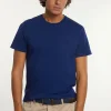 Hot River Woods Custom fit basic pima katoen T-shirt indigo -