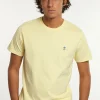 Outlet River Woods Custom fit basic pima katoen T-shirt banana -