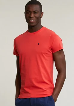 Sale River Woods Custom fit basic pima katoen T-shirt ronde hals cornell red -