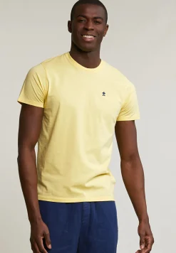 New River Woods Custom fit basic pima katoen T-shirt ronde hals sun flower -