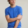 Best River Woods Custom fit basic pima katoen T-shirt ronde hals evening blue -