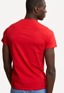 Discount River Woods Custom fit basic pima katoen T-shirt ronde hals harvard red -