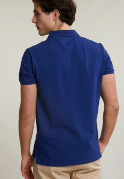 Discount River Woods Custom fit basic pima katoen polo royal blue -