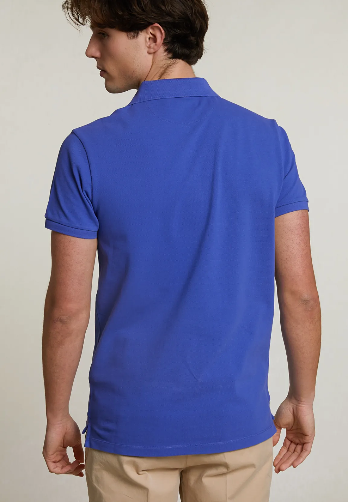 Sale River Woods Custom fit basic pima katoen polo reef blue -