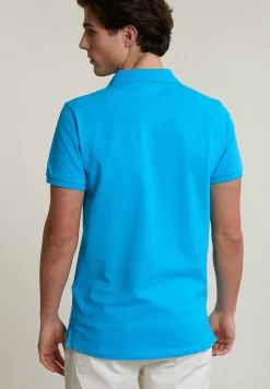 Sale River Woods Custom fit basic pima katoen polo electric blue -