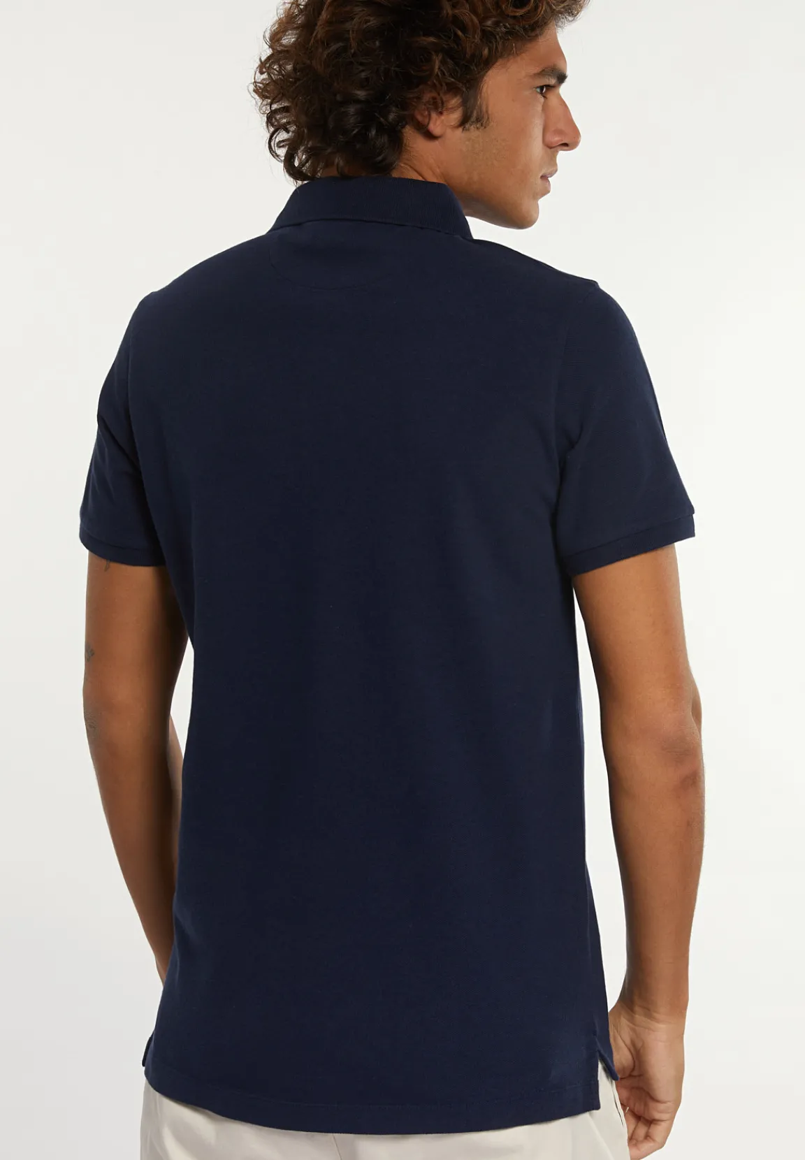 Outlet River Woods Custom fit basic pima katoen polo dk blue mix -