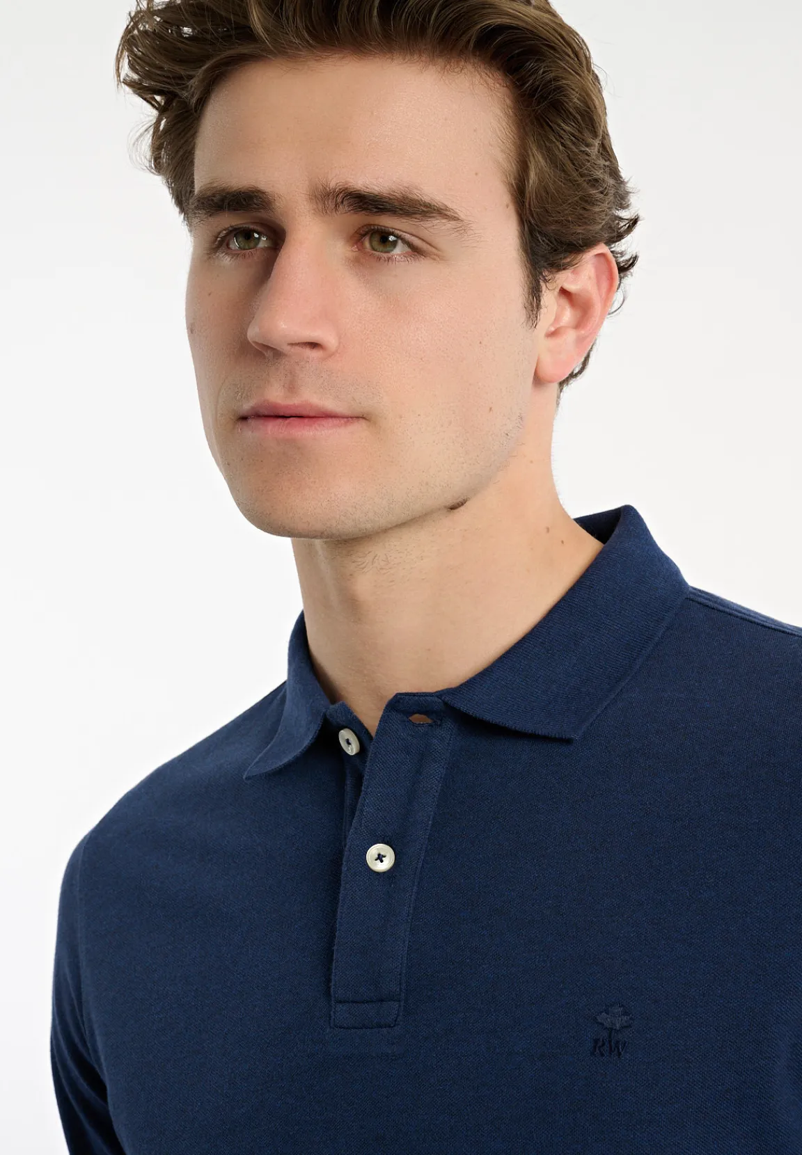 Clearance River Woods Custom fit basic pima katoen polo twilight mix -