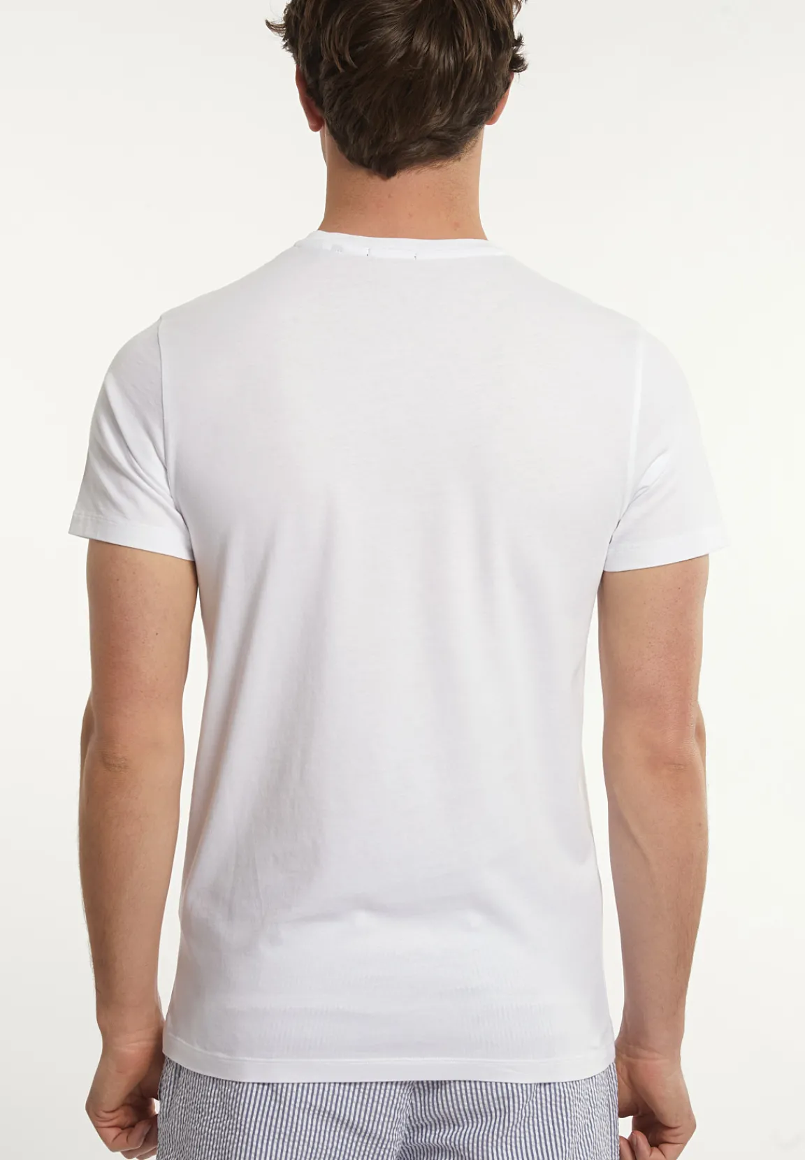 Clearance River Woods Custom fit basic pima katoen T-shirt wit -