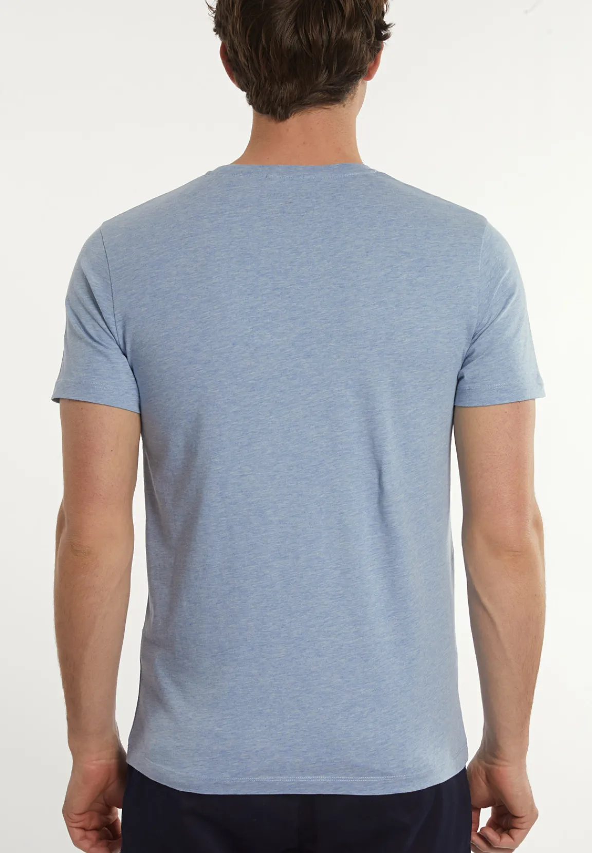 Sale River Woods Custom fit basic pima katoen T-shirt soft frost mix -