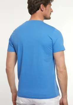 Clearance River Woods Custom fit basic pima katoen T-shirt soft azure -