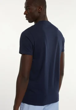 Fashion River Woods Custom fit basic pima katoen T-shirt dk blue mix -