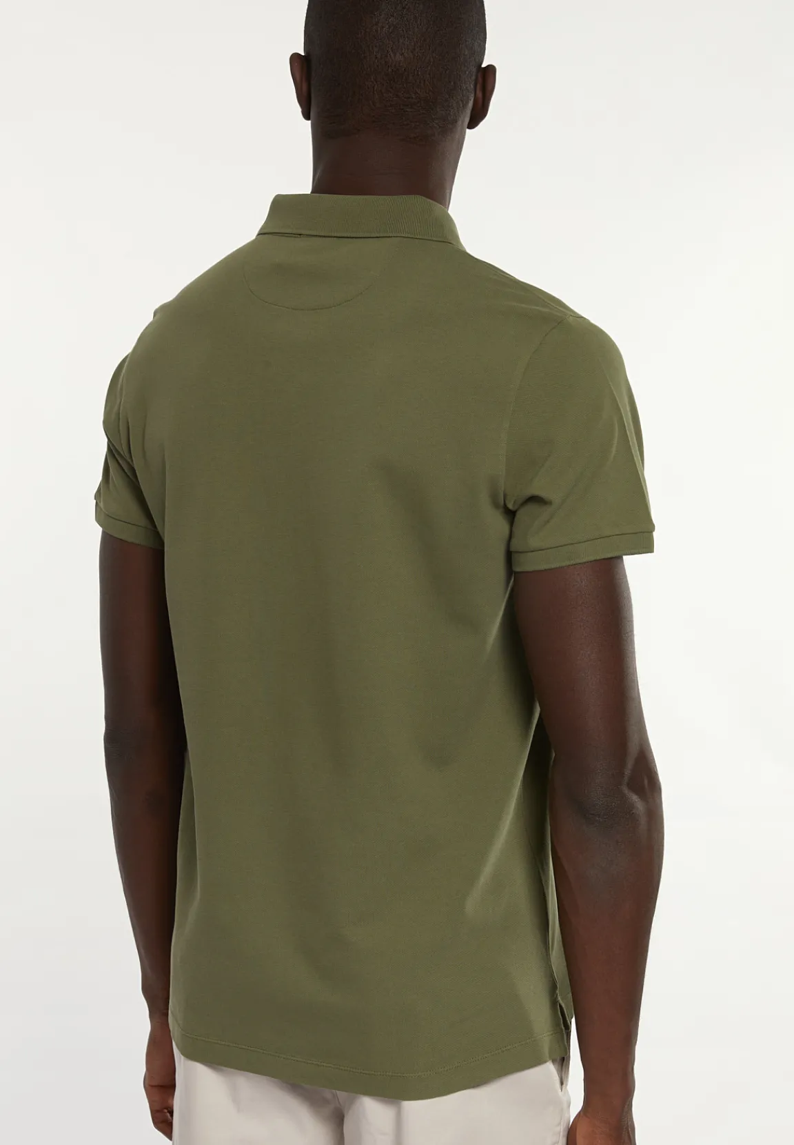 Discount River Woods Custom fit basic pima katoen polo olijfgroen -
