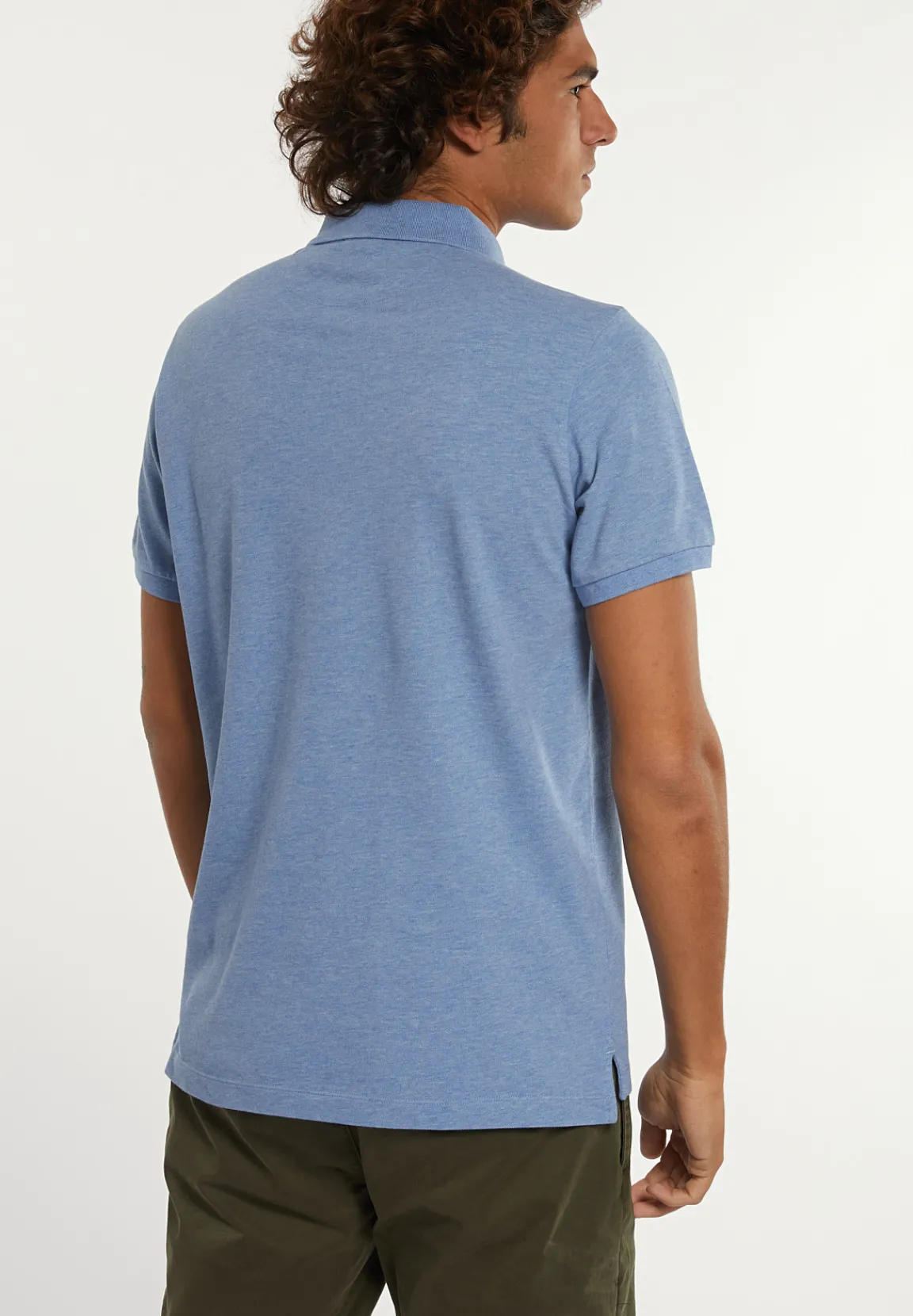 Outlet River Woods Custom fit basic pima katoen polo oase mix -