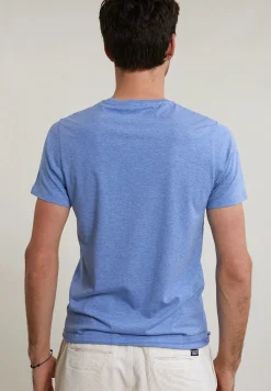 Fashion River Woods Custom fit basic pima katoen T-shirt ronde hals lt hamptons blue mix -