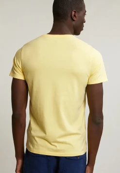 New River Woods Custom fit basic pima katoen T-shirt ronde hals sun flower -