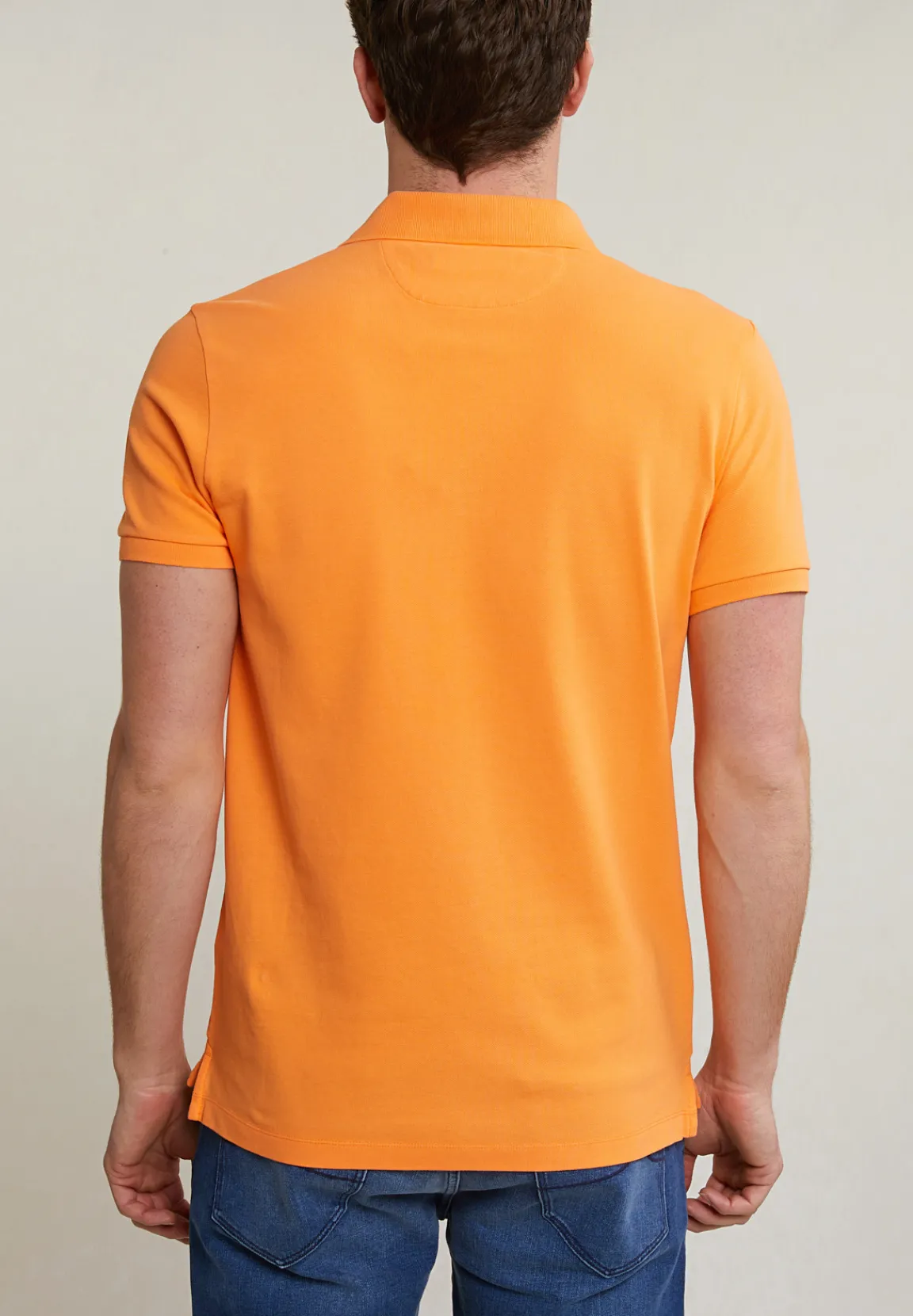 Discount River Woods Custom fit basic pima katoen polo peach -