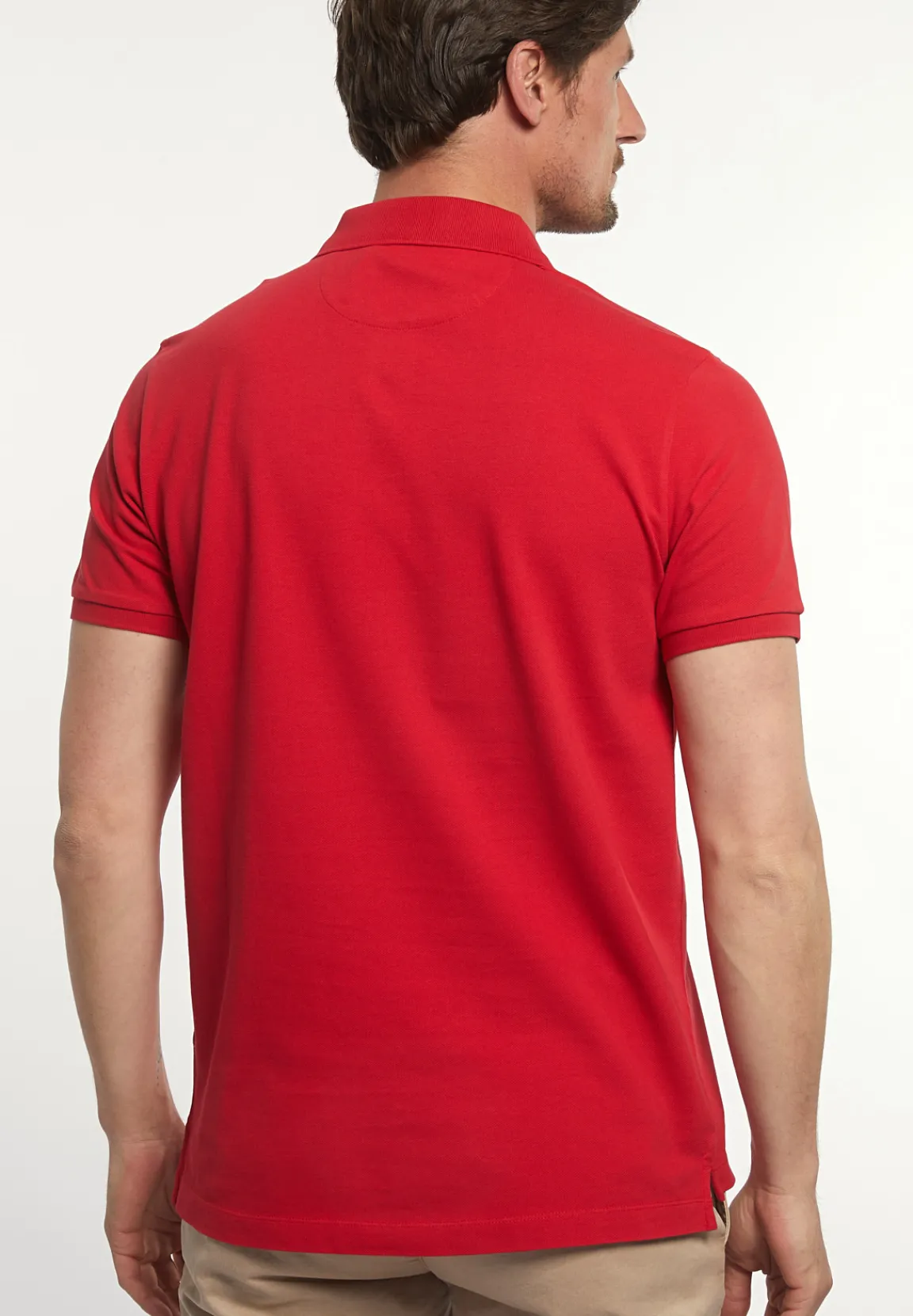 Outlet River Woods Custom fit basic pima katoen polo poppy red -