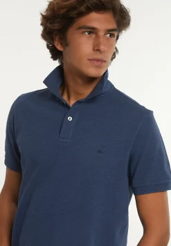 Discount River Woods Custom fit basic pima katoen polo moonlight mix -