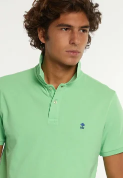 Hot River Woods Custom fit basic pima katoen polo lime -