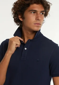Outlet River Woods Custom fit basic pima katoen polo dk blue mix -