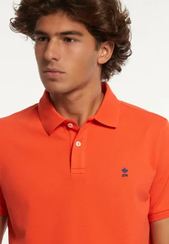 Hot River Woods Custom fit basic pima katoen polo orange -