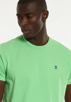 New River Woods Custom fit basic pima katoen T-shirt lime -
