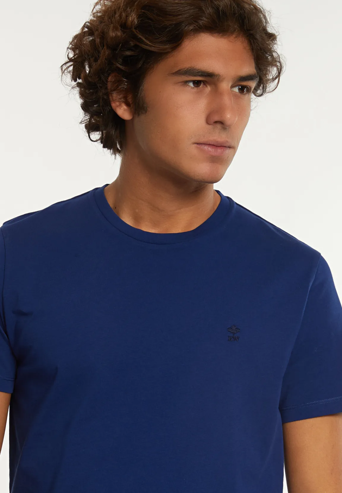 Hot River Woods Custom fit basic pima katoen T-shirt indigo -